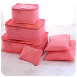 Waterproof 6pc Travel Storage Bag Organizer