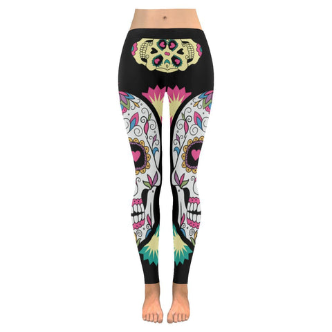 sugar skull Low Rise Leggings