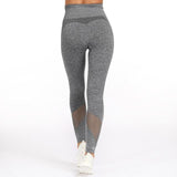 Loyally Elegant Activewear Gray / L Solid Mesh Push Up Fitness Legging