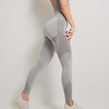 Loyally Elegant Activewear Gray / S Seamless Push-X Leggings