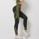 Loyally Elegant Activewear Green / S Seamless Push-X Leggings