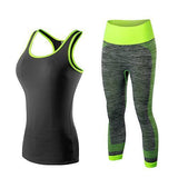 Loyally Elegant Athletic wear bgreen2002greeb5081 / L Quick Dry Yoga Gym Suit