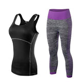 Loyally Elegant Athletic wear black2001bpurple5081 / S Quick Dry Yoga Gym Suit