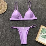 Loyally Elegant bikini Fluorescent purple / L Low Waist Vikki Bikini