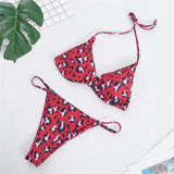 Loyally Elegant bikini Red leopard / L Low Waist Vikki Bikini