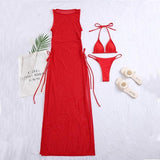 Loyally Elegant bikini Red / S Kylie 3 Piece Swimsuit & Cover