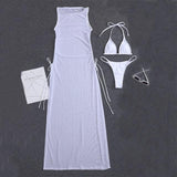 Loyally Elegant bikini White / L Kylie 3 Piece Swimsuit & Cover