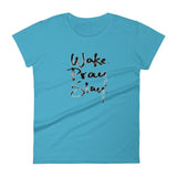 Loyally Elegant Caribbean Blue / S Women's short sleeve Wake Pray Slay t-shirt