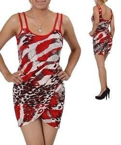 Red animal print