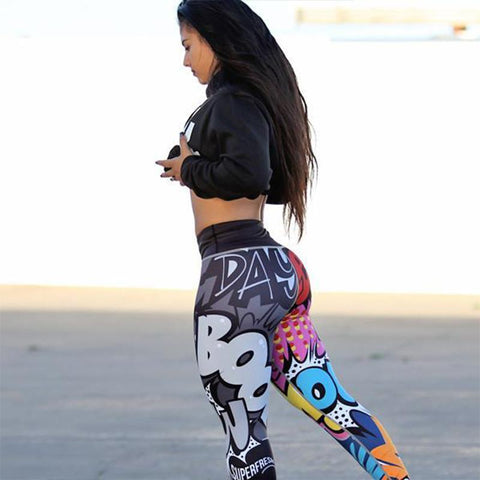 Loyally Elegant fitness leggings Comic Con High Waist Push Up Leggings