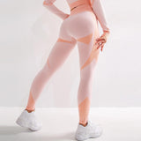 Loyally Elegant fitness leggings Peachy Patchwork Push Up Leggings