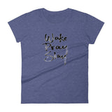 Loyally Elegant Heather Blue / S Women's short sleeve Wake Pray Slay t-shirt