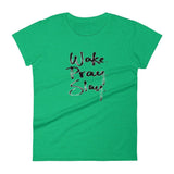 Loyally Elegant Heather Green / S Women's short sleeve Wake Pray Slay t-shirt