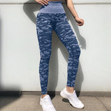 Loyally Elegant leggings Blue / L Camo Bae Seamless High Waist Leggings