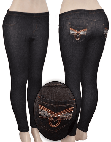 Elegant Embroidery Leggings