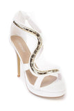 High Polished Open Toe Heels