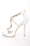 High Polished Open Toe Heels
