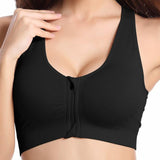 Loyally Elegant sports bra Black / L Zipper Shockproof Sports Bra