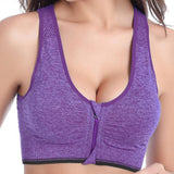 Loyally Elegant sports bra Purple / L Zipper Shockproof Sports Bra