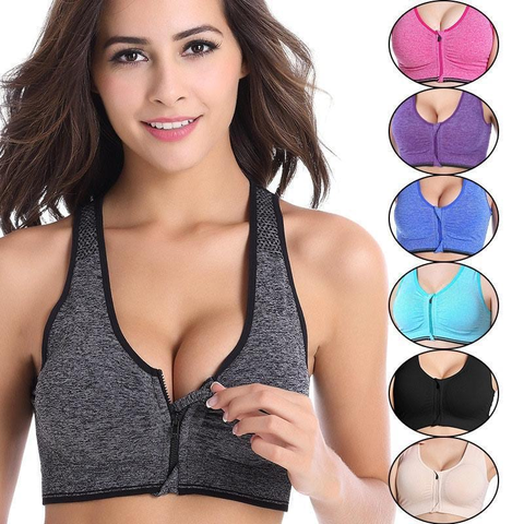 Loyally Elegant sports bra Zipper Shockproof Sports Bra