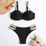 Loyally Elegant swimsuit black / S Micro V-bar Bikini