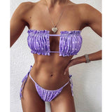 Loyally Elegant swimsuit Purple Dot / S Halter Holly Swimsuit