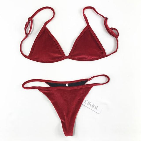 Loyally Elegant swimsuit Red / L Velle Velvet Bikini