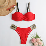 Loyally Elegant swimsuit red / S Micro V-bar Bikini