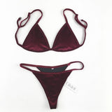 Loyally Elegant swimsuit Wine / L Velle Velvet Bikini