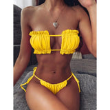 Loyally Elegant swimsuit Yellow / S Halter Holly Swimsuit