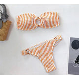 Loyally Elegant swimwear Yellow Striped / M Lera O-Ring Bikini